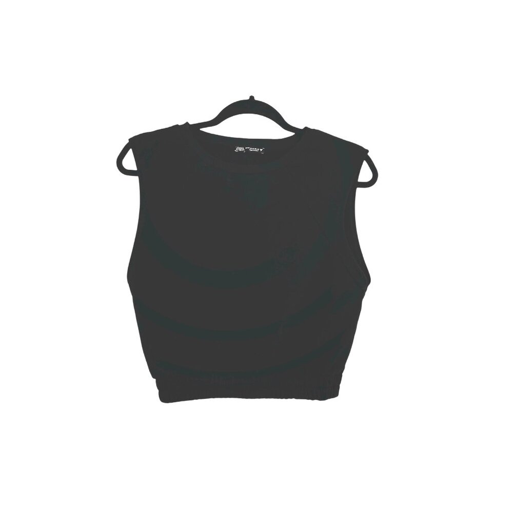 Zara Sleeveless Cropped Sweatshirt Top